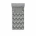 thumbnail image 1 of Ambesonne Abstract Fitted Sheet & Pillow Sham Set, Brush Mark Effect Stripes, Twinxl, White and Black, 1 of 3