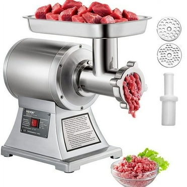 SKYSHALO 550lbs/H Electric Meat Grinder,1100W Commercial Sausage Stuffer Filler Stainless Steel 220 RPM 1.5HP for Industrial and Home Use, 550LB, Sliver