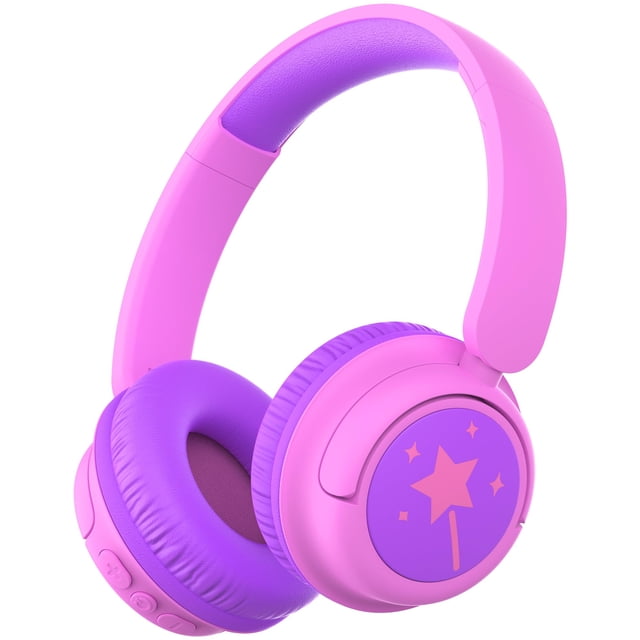 Auriculares Bluetooth iClever BTH22 para niños, 60 horas de reproducción, color magenta