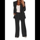 thumbnail image 2 of Conjuntos de 2 Piezas para Mujer, Grandes, Estilo Informal de Negocios, Larga, Solapa, Pantalón Recto, Trajes. Negro XXL, 2 of 5