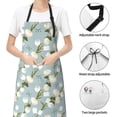 thumbnail image 6 of Uemuo Tulips Flowers Pattern Waterproof Apron Adjustable Dishwasher Apron- Apron for Women Men Heavy Duty Work Apron for Dishwashing Chemical Lab, 6 of 9