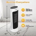 thumbnail image 4 of Calentador cerámico CAYNEL Home Oscilating Tower 1500W blanco, 4 of 8