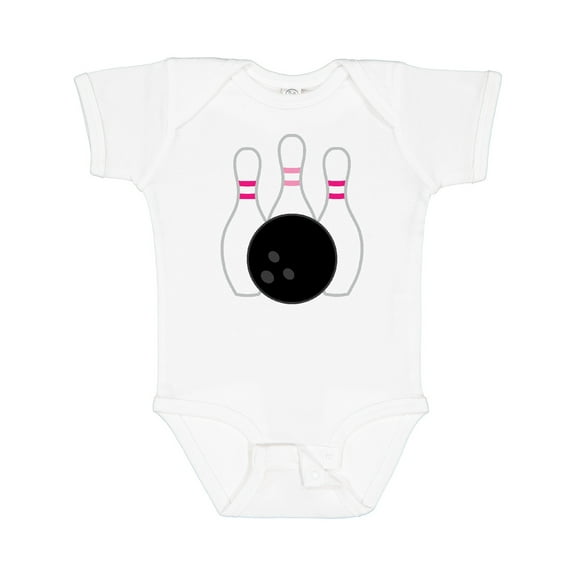 Inktastic Bowling Pins (pink) Girls Baby Bodysuit