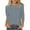 Gray, variant on Spring Shirts for Women Solid Color 3/4 Sleeve Sparkly Tops Fashion Round Neck Trendy Casual Blouses Black M
