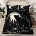 thumbnail image 2 of Manfei Teens Female Men Safari Bear Twin Sheet Sets 3pcs,Woodland Wildlife Twin Fitted Sheet Microfiber,Jungle Animal Breathable Flat Sheet,Microfiber Bedroom Decor, 2 of 7