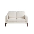 thumbnail image 3 of LifeStyle Solutions Nathan Loveseat avec Prise USB et Poche pour Magazine, Crème, 3 of 5
