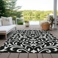 thumbnail image 6 of Addison Rugs Chantille Indoor/Outdoor Transitional Floral Black Washable Rectangle Rug, 9' x 12', 6 of 6