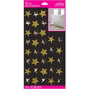 Jolee's Boutique Paper Puffy Gold Stars & Gems Plastic Stickers - 34 Pieces