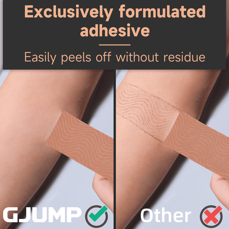 GJUMP Kinesiology Tape, Uncut Beige, 2-Pack Premium Elastic photo 7