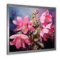 thumbnail image 2 of Designart "Floral Blooms of Fuchsia in Pink Summer" Floral Framed Wall Art Decor - Traditional Pink Fuschia Entryway Framed Wall Art, 2 of 6