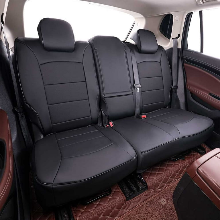 EKR Custom Fit Encore Car Seat Covers for Select Buick Encore GX 2020 2021  2022 2023 - Leatherette Full Set (Black) 