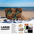 thumbnail image 5 of Gaeub Vintage Butterfly Green Print Beach Bag,Large Tote Bag,Waterproof Sandproof Women Tote Bag,Pool Bag with Zipper for Gym Grocery Travel, 5 of 7