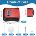 thumbnail image 2 of Uxcell Wall Mount Key Lock Box (4.5"x3.9"x1.8", Red) - 4 Digit Portable Combination Lockbox for Keys Safe Security Storage Resettable Code Lockbox for Home Office, 2 of 7