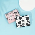 thumbnail image 3 of Cartoon Cow Print Short Wallet, Trifold Coin Purse, Trendy All-Match Faux Leather Purse, 3 of 6