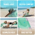 thumbnail image 6 of Ostrich The Deluxe 3N1 Lightweight Outdoor Beach Lounge Chair w/Footrest, Teal, 6 of 12