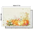 thumbnail image 5 of Thanksgiving Placemats Set of 6, 12x18 Inch Rustic Linen Table Mats with Turkey and Harvest Pattern, Washable Farmhouse Dining Decor for Fall Family and Party Gatherings, 5 of 5
