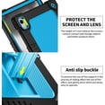 thumbnail image 3 of FIEWESEY for Walmart Onn 11 inch Tablet Pro 2024 Model Case/Onn 11 inch Tablet Pro (100146660) 2024 Case Kids Friendly with Shoulder Strap Stand 2Pcs Tempered Glass Screen Protector (BlackBlue+2Pcs), 3 of 8