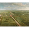 thumbnail image 2 of Pieter Andreas Rysbrack 14x12 Black Ornate Wood Framed Double Matted Museum Art Print Titled: Prospect of Tottenham Park, Wiltshire, 2 of 5