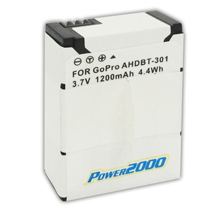 Power2000 AHDBT-301 3.7V 1200mAh Lithium-Ion Rechargeable Battery for GoPro HERO3