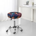 thumbnail image 7 of Round Bar Stool Seat Covers, Starry Sky White Cloud Puppy Elastic Round Chair Cover Stool Seat Slipcover Bar Stool Cushions Round Pad for 12-14 inch, 7 of 7