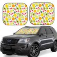 thumbnail image 1 of Balery Avocado And Pineapple Parasol para parabrisas de coche de 2 piezas | Parasol plegable para parabrisas delantero de coche para la mayoría de sedanes-Medium, 1 of 6