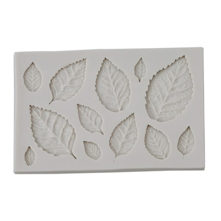 

COOLL Cake Mold Leaf Shape Heatproof Silicone White DIY Baking Mold for Pastry