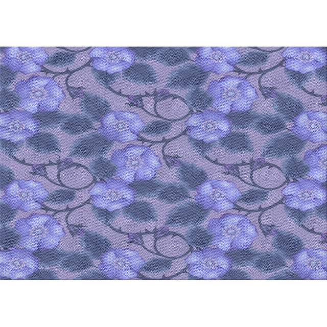 Ahgly Company Tapis d'Intérieur Lavables en Machine, Rectangle Transitionnel Bleu Ardoise, 4' x 6'