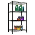thumbnail image 4 of Home Basics 4 Tier Steel Wire Shelf Freestanding, Black (2 Pack), 4 of 5