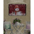thumbnail image 6 of Outdoor TV Cover 40 to 43 Inch Weatherproof, Christmas Snowman Waterproof TV Screen Protector for Outside Decor with Zipper and Pocket 40"L x 25"H , Winter Snowflakes Red Black Buffalo Plaid, 6 of 7