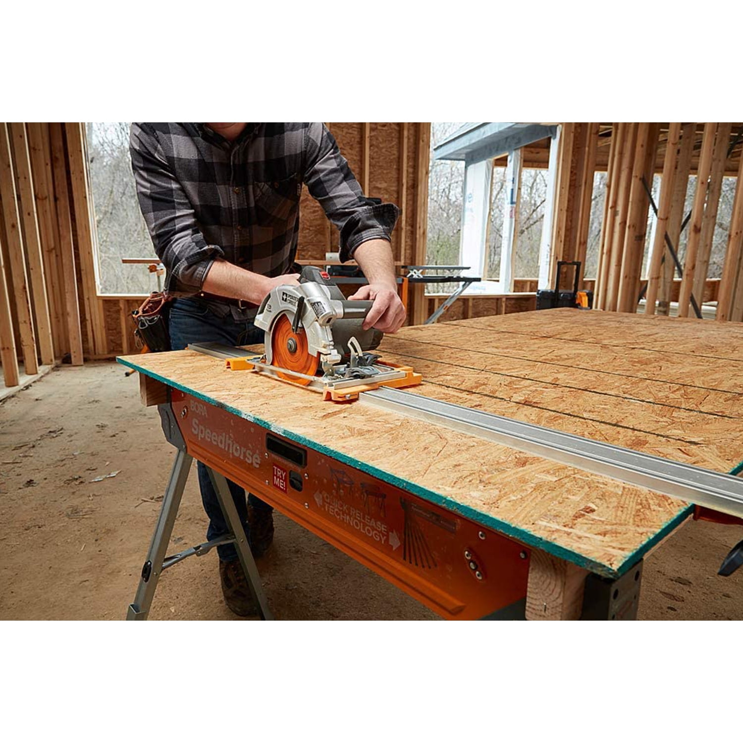 Bora Tool 544100 NGX 100 Inch Clamping Straight Edge Cut Guide for Circular Saws