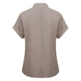 thumbnail image 5 of T Shirts for Women V Neck Casual Brushed Strip V Neck Bat Short Sleeved T Shirt, 5 of 6