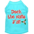 thumbnail image 3 of Christmas Pet Dog  Cat Shirt Screen Printed, "Deck The Halls, Y'all", 3 of 10