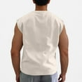 thumbnail image 6 of LADIGASU Men's Suede Tank Top Sports Pullover Round Neck Fitness Clothing Top, 6 of 8