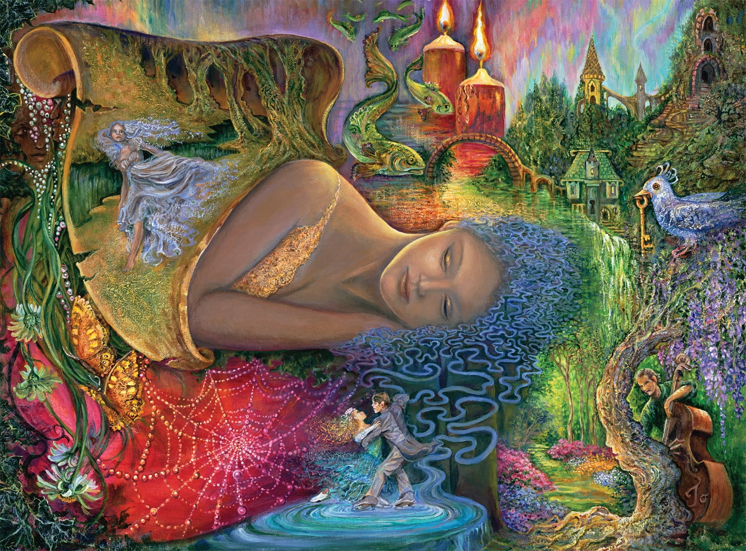 Buffalo Games Josephine Wall Colorful Dreaming 1000-Piece Interlocking Fantasy Jigsaw Puzzle for Adults Ages 14+