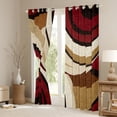 thumbnail image 3 of Homewish Teens Brown Red Stripes Curtains Pack of 2 (42x84 Each),Abstract Minimalist Lines Curtains Blackout,Minimalism Geometric Theme Bedroom Curtains,Super Cozy Room Decor, 3 of 6