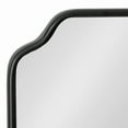 thumbnail image 4 of Kate and Laurel Plumley Scalloped Full Length Wall Mirror, 18 x 48, Black, Modern Panel Mirror Wall Decor for Use as Full Size Bedroom Mirror or Large Entryway Mirror, 4 of 8