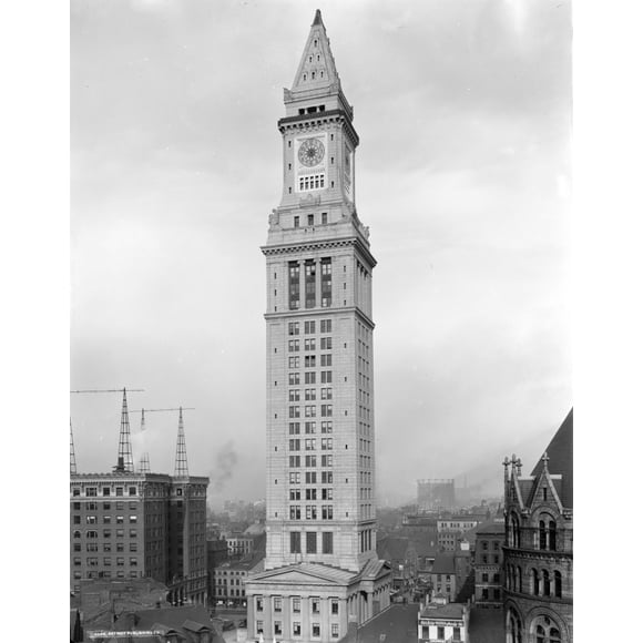 Boston: Custom House. /Nthe Custom House In Boston, Massachusetts, Built In 1849. The Tower Was Added In 1915. Photograph, C1915. Poster Print by  (18 x 24)