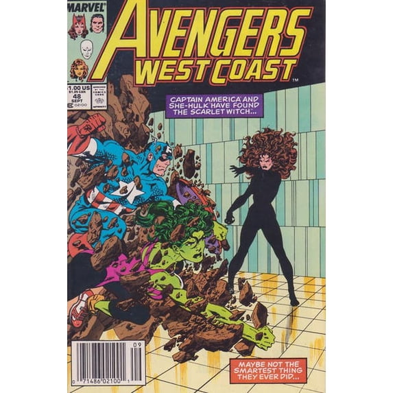 Avengers West Coast #48 (Newsstand) VF ; Marvel Comic Book