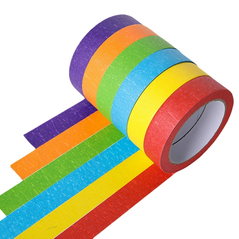 Colored Masking Tape, 6 Rolls of 21.87 Yards×0.59 Inch Crafts