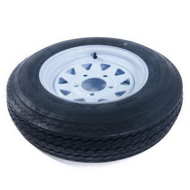 2x TL P811 530-12 Trailer Tires & Rims - 4 Ply, 5 Lug Pattern, 4" Width - Durable & Reliable Front/Rear Tires for Heavy Loads