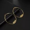 thumbnail image 2 of Hoop Personalized Initial Letter Name Earrings Custom Gift Summer Jewelry, 2 of 9