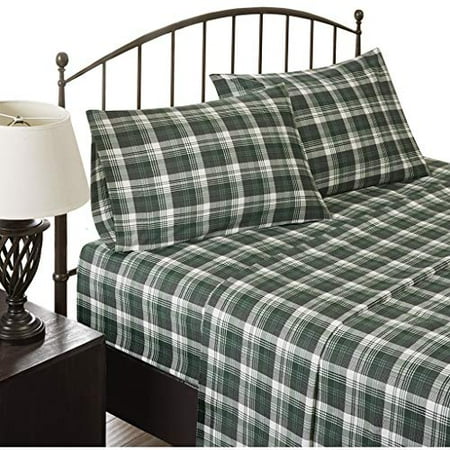 Woolrich Flannel Sheet Set Queen Green Plaid | Walmart Canada