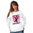 thumbnail image 3 of Detect Protect Breast Cancer Aware Women Plus Size Crewneck Sweatshirt Brisco Brands 3X, 3 of 5