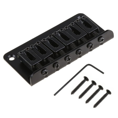 

Guitar 6 String Metal Hardtail Bridge Black For Electric Guitar With Screws New