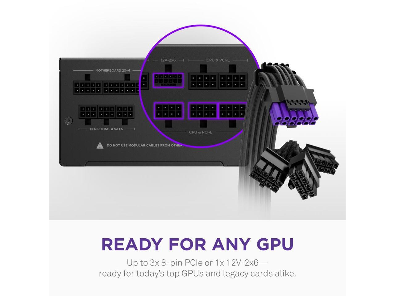 NZXT C850 Gold Core 80Plus Gold Fully-modular ATX 3.1 Power Supply, US Power Cord