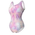 thumbnail image 3 of Pink Tie Dye Swimsuit Sexy Colorful Art Print One Piece Swimwear Push Up Bodysuit Stylish Holiday Pool Bathing Suit, 3 of 7