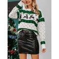 thumbnail image 5 of Suéter navideño para mujer de Rteyno, suéteres de manga larga con estampado de alces, suéteres de cuello redondo para otoño e invierno, 5 of 5