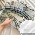 thumbnail image 4 of Twin Sze Fitted Sheet Set - Vintage Floral 2 Piece Bedding Sets 16" Deep Pocket Fitted Sheet with 1 Pillowcase, Retro Abstract Art Summer Flowers Watercolor Brushed Microfiber Hotel Luxury Bed Sheets, 4 of 9