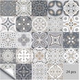 thumbnail image 1 of 24 piezas de pegatinas autoadhesivas para azulejos de pared, pegatinas marroquíes impermeables, decoración de bricolaje para cocina y baño (24 piezas, 15 x 15 cm), 1 of 5