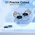 thumbnail image 4 of for iPhone 15 Plus/iPhone 15 Camera Lens Protector, Individual Anti Scratch Metal Ring Tempered Glass Camera Screen Protector for iPhone 15 Accessories, Case Friendly (Blue), 4 of 5